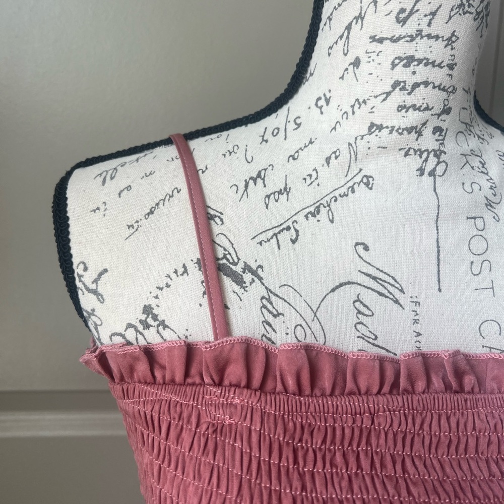 Mable Daphne Smocked Ruffle Midi Dress - Picture 4 of 11